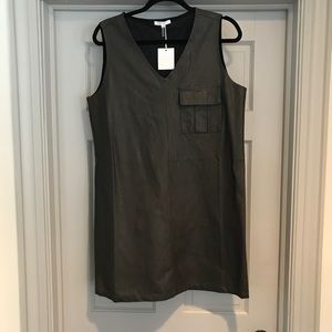 Faux leather dresss